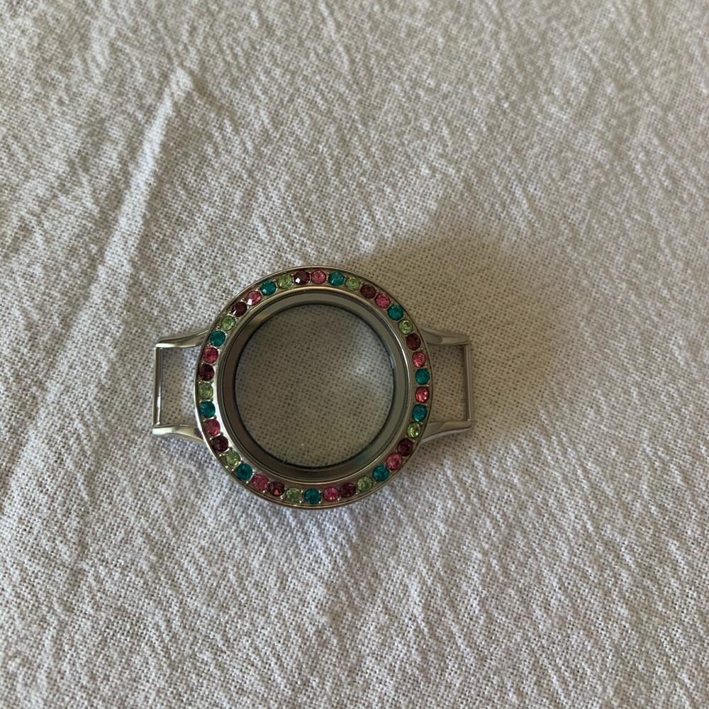 Origami owl multi color bracelet locket